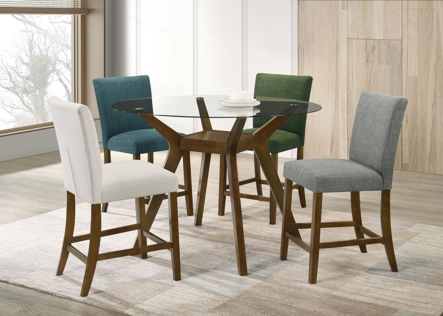 Paxton Square Wood Counter Height Dining Table Base Brown-5