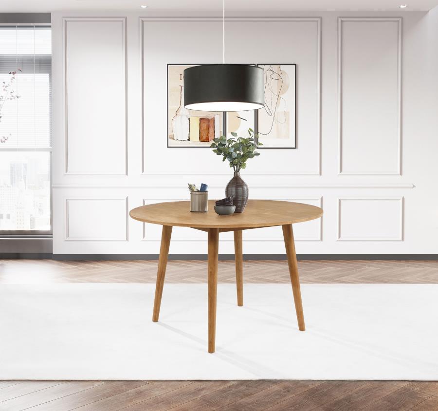 Andrews 48-inch Round Wood Dining Room Table Light Ash-2