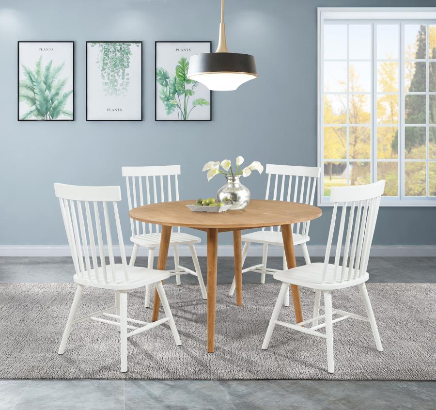Andrews 48-inch Round Wood Dining Room Table Light Ash-9