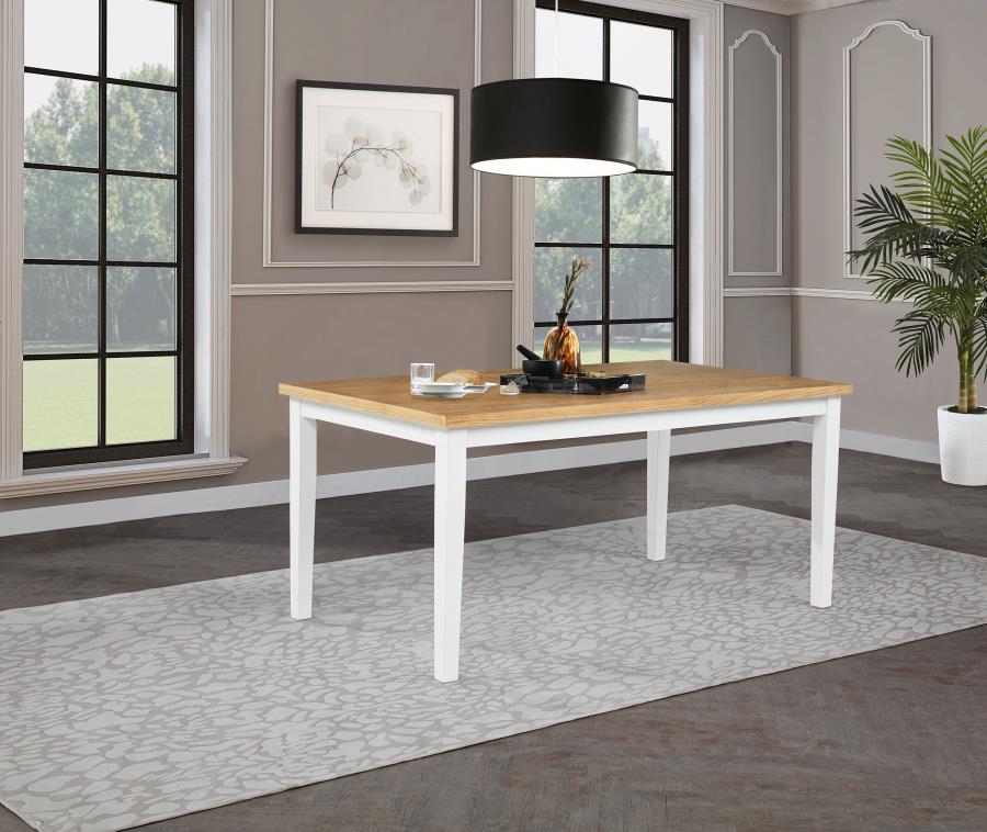 Andrews 66-inch Rectangular Dining Table Light Ash and White-zoom-2