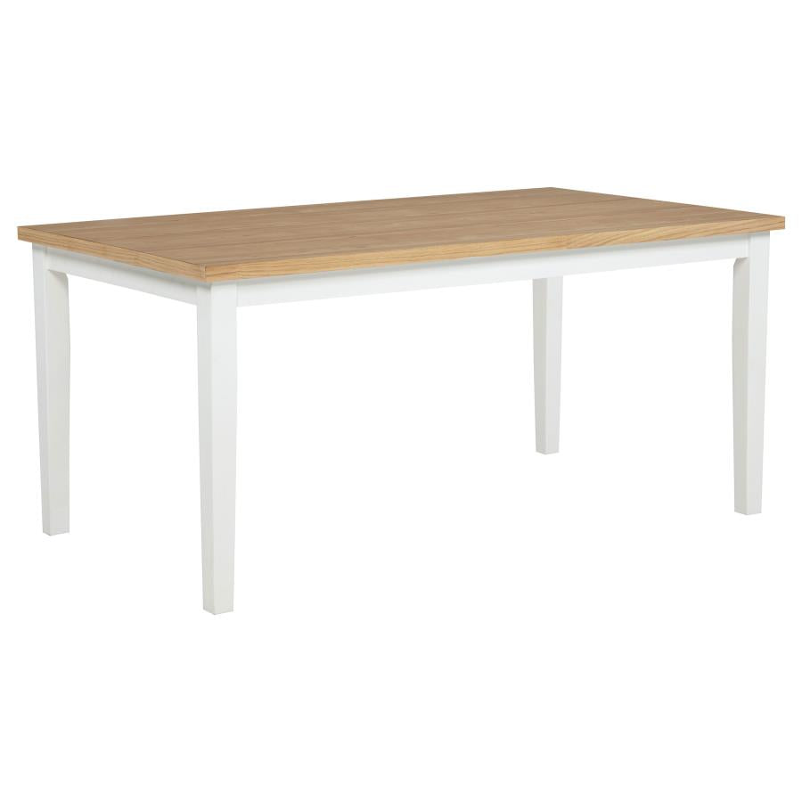 Andrews 66-inch Rectangular Dining Table Light Ash and White-1