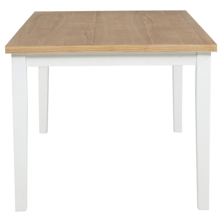 Andrews 66-inch Rectangular Dining Table Light Ash and White-5