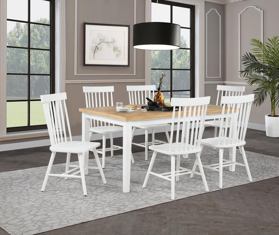Andrews 66-inch Rectangular Dining Table Light Ash and White-zoom-12