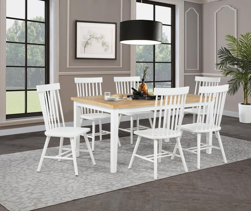 Andrews 66-inch Rectangular Dining Table Light Ash and White-zoom-