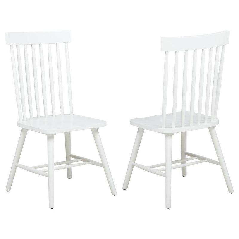 Andrews Windsor Spindle Back Dining Side Chair White (Set of 2)-zoom-