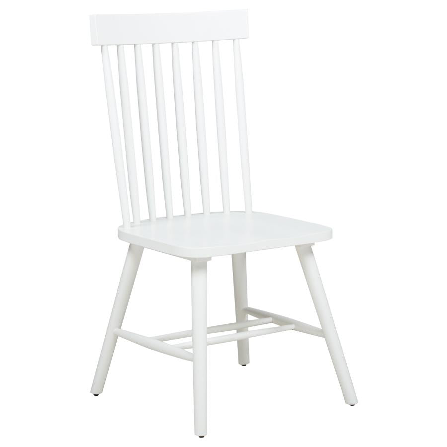 Andrews Windsor Spindle Back Dining Side Chair White (Set of 2)-zoom-3