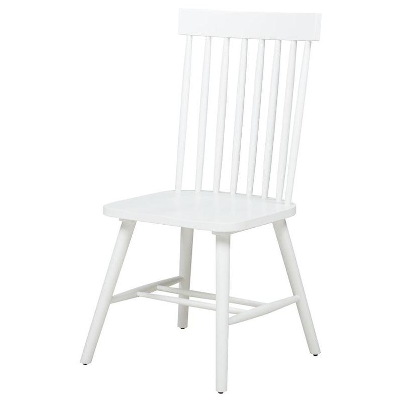 Andrews Windsor Spindle Back Dining Side Chair White (Set of 2)-zoom-