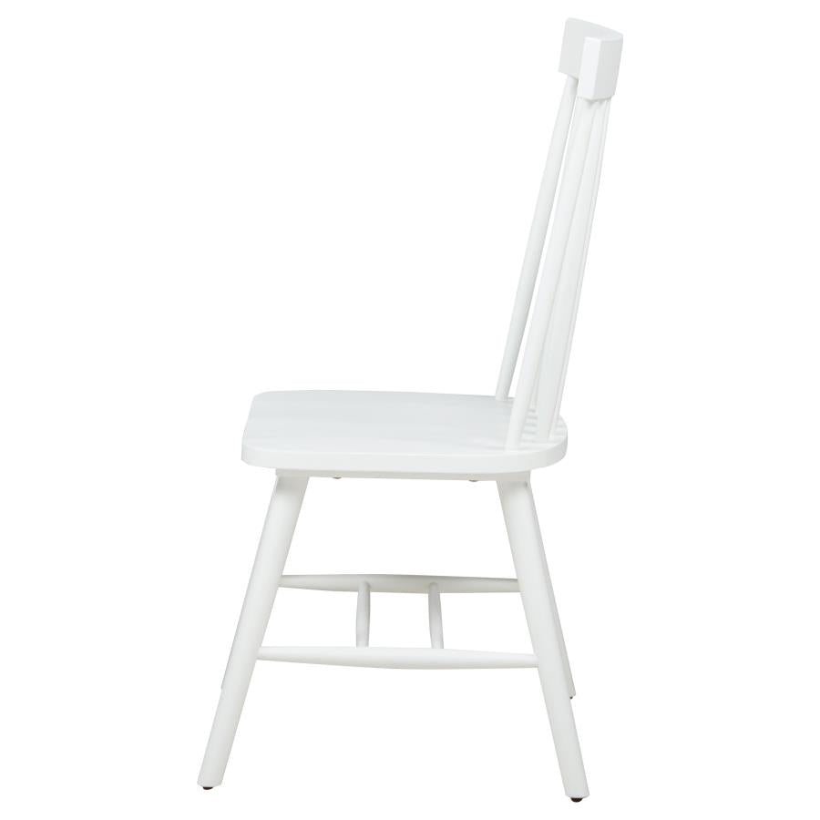 Andrews Windsor Spindle Back Dining Side Chair White (Set of 2)-6