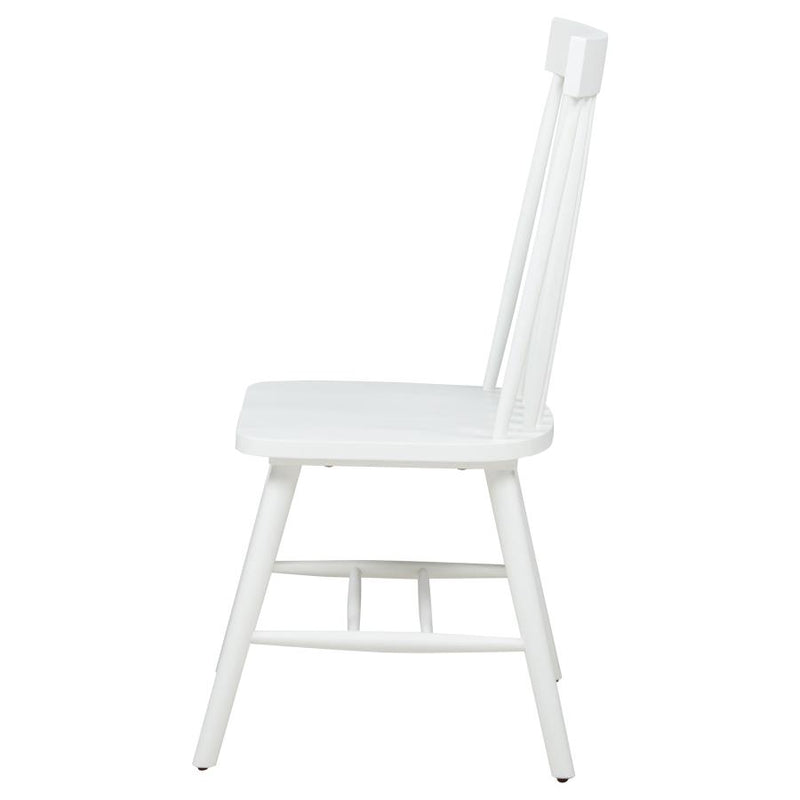 Andrews Windsor Spindle Back Dining Side Chair White (Set of 2)-zoom-