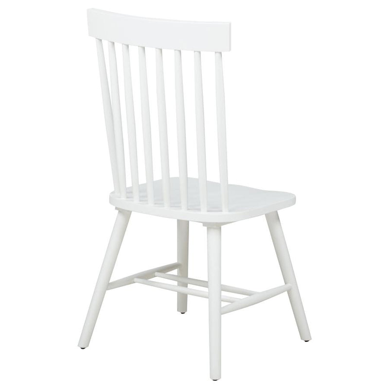 Andrews Windsor Spindle Back Dining Side Chair White (Set of 2)-zoom-