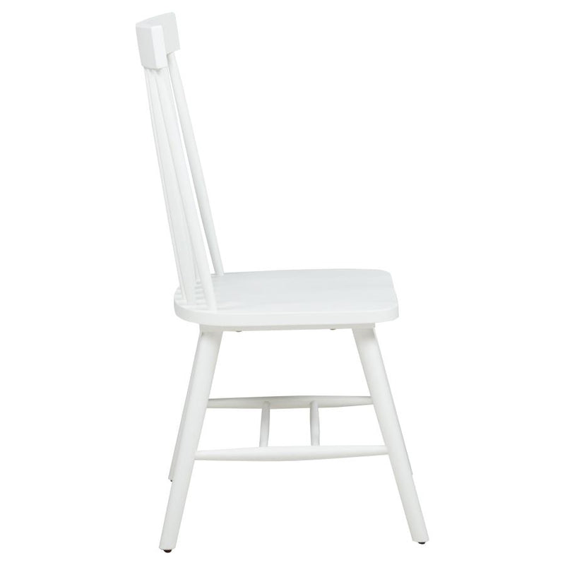 Andrews Windsor Spindle Back Dining Side Chair White (Set of 2)-zoom-