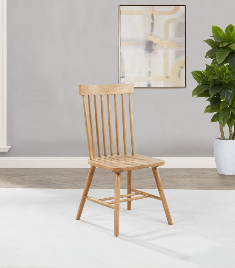 Andrews Windsor Spindle Back Dining Side Chair Light Ash (Set of 2)-zoom-