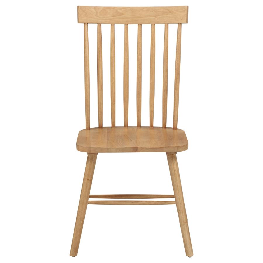 Andrews Windsor Spindle Back Dining Side Chair Light Ash (Set of 2)-4
