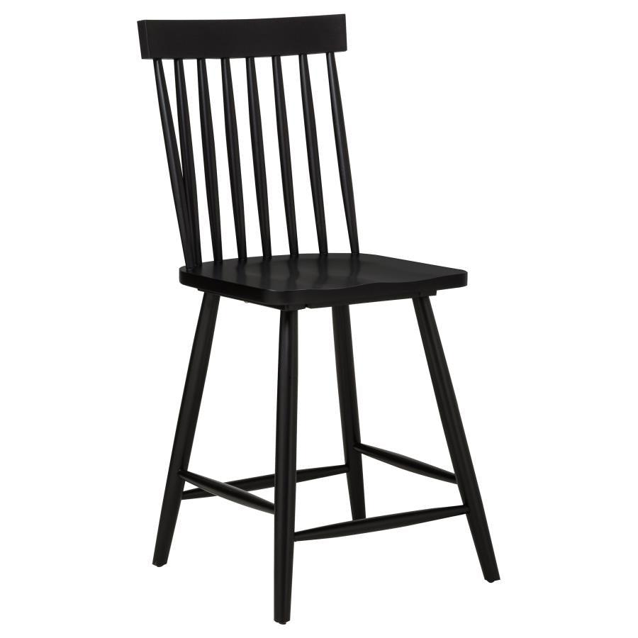 Andrews 5-piece Round Counter Dining Set Light Ash and Black-6