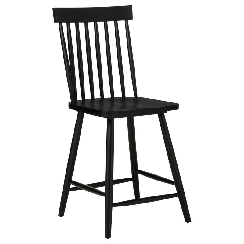 Andrews 5-piece Round Counter Dining Set Light Ash and Black-zoom-
