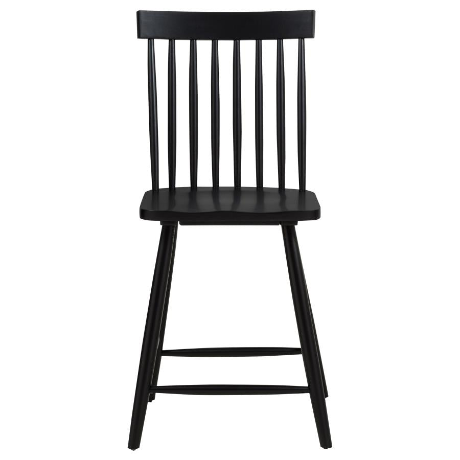 Andrews 5-piece Round Counter Dining Set Light Ash and Black-7