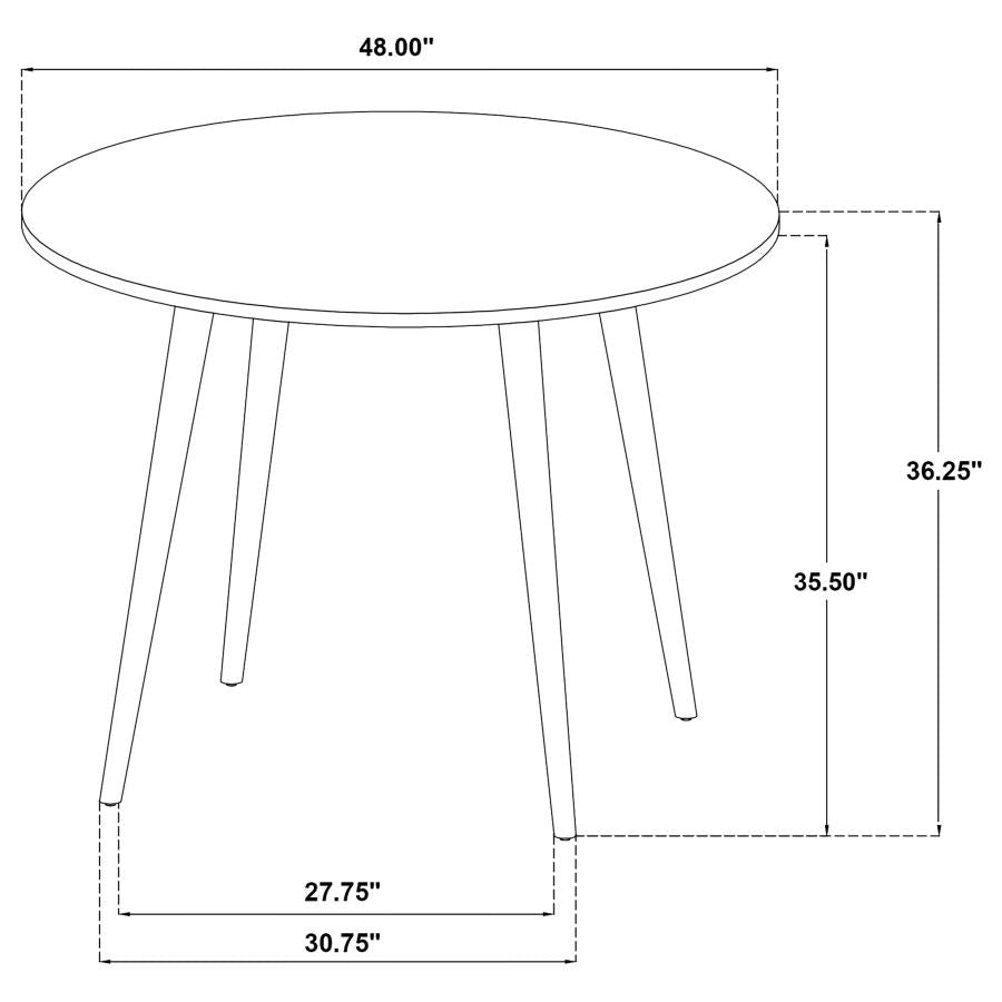 Andrews 5-piece Round Counter Dining Set Light Ash and Black-12