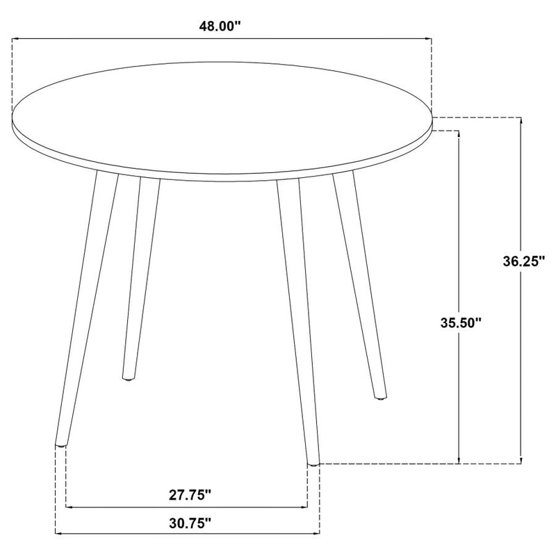 Andrews 5-piece Round Counter Dining Set Light Ash and Black-zoom-
