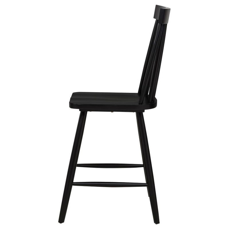 Andrews Windsor Counter Height Dining Side Chair Black (Set of 2)-zoom-