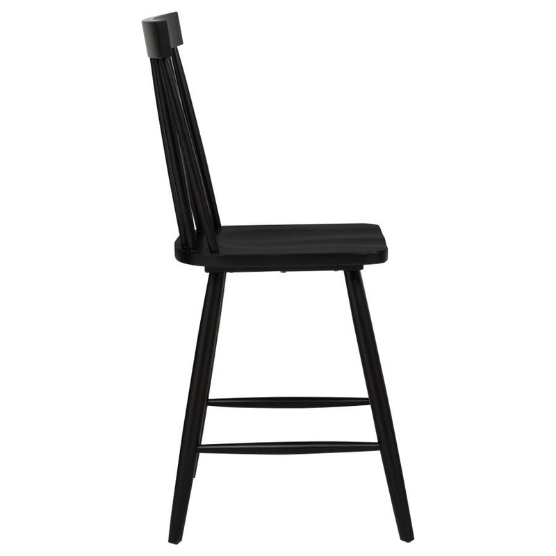 Andrews Windsor Counter Height Dining Side Chair Black (Set of 2)-zoom-