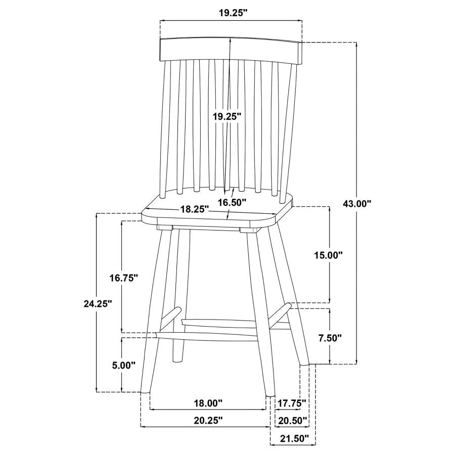 Andrews Windsor Counter Height Dining Side Chair White (Set of 2)-12