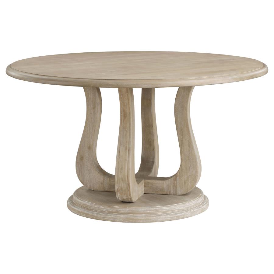 Trofello 5-piece Round Dining Table Set White Washed-3