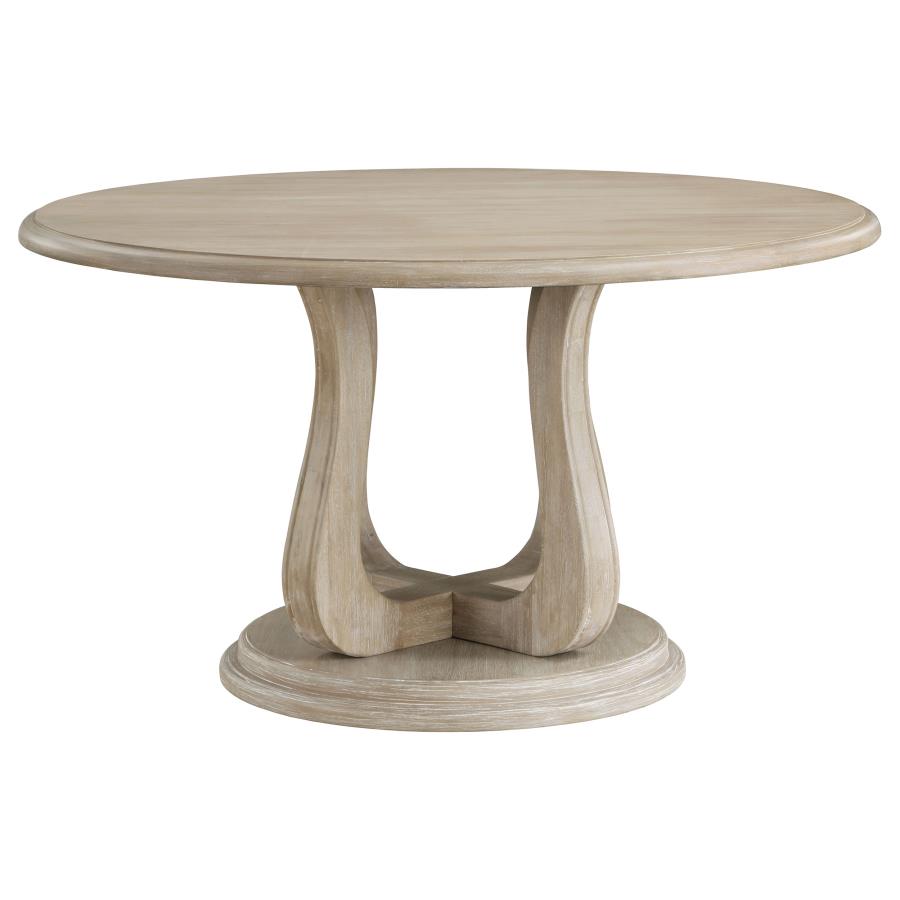 Trofello 5-piece Round Dining Table Set White Washed-4