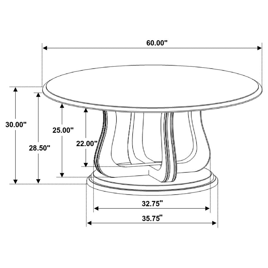 Trofello 5-piece Round Dining Table Set White Washed-12