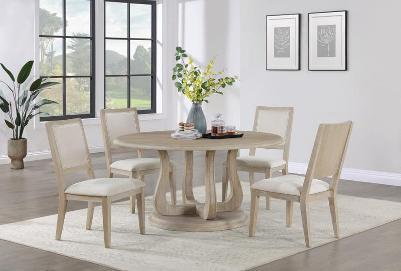 Trofello Cushioned Dining Side Chair White Washed (Set of 2)-zoom-