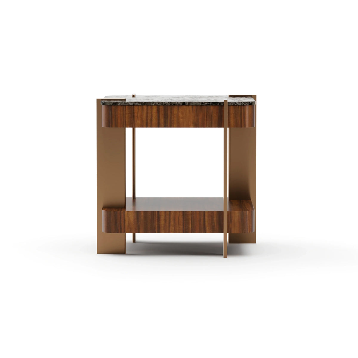 Caracole Altura Square Side Table – front view – Lusso Furniture Miami