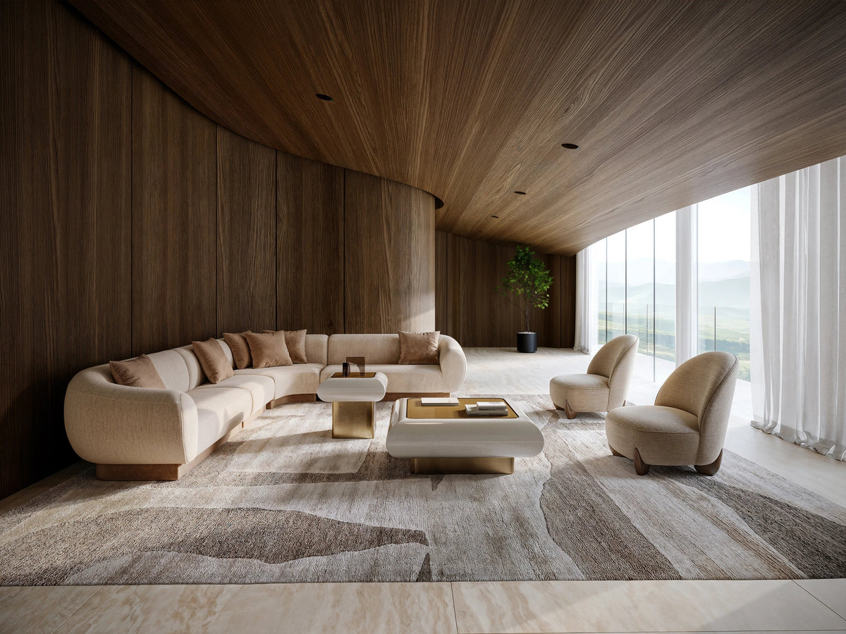 Caracole Seta Sectional – angle view – Lusso Furniture Miami