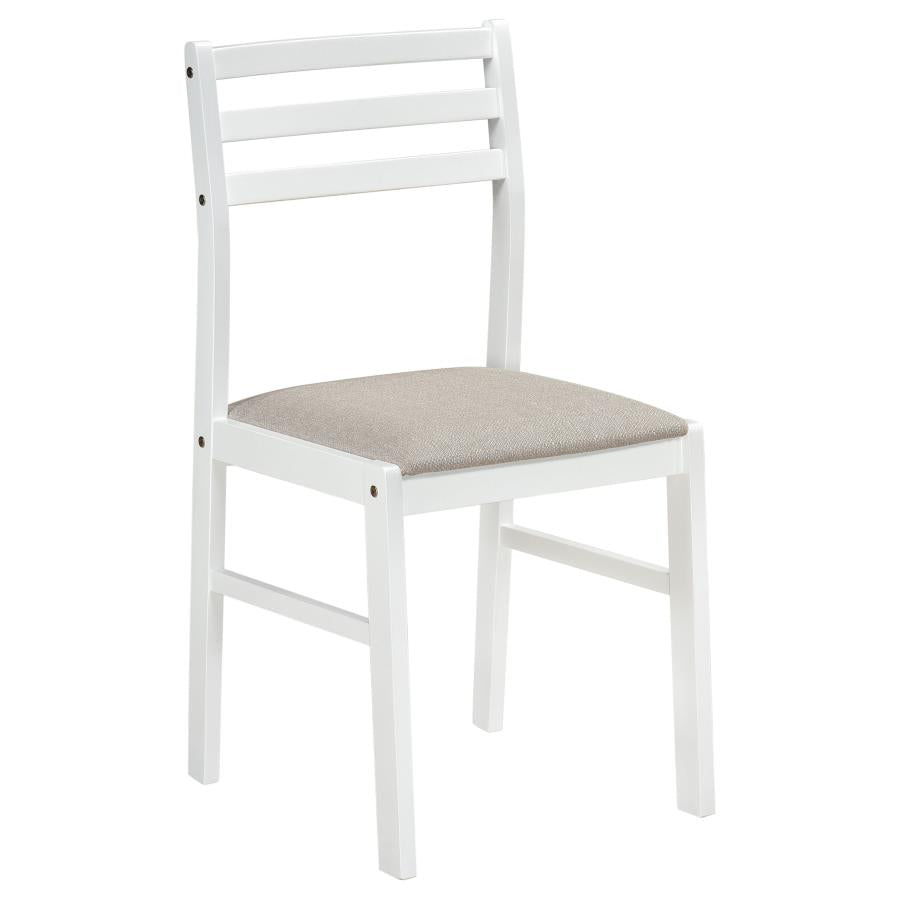 Bucknell 3-piece Round Drop Leaf Dining Table Set White-8