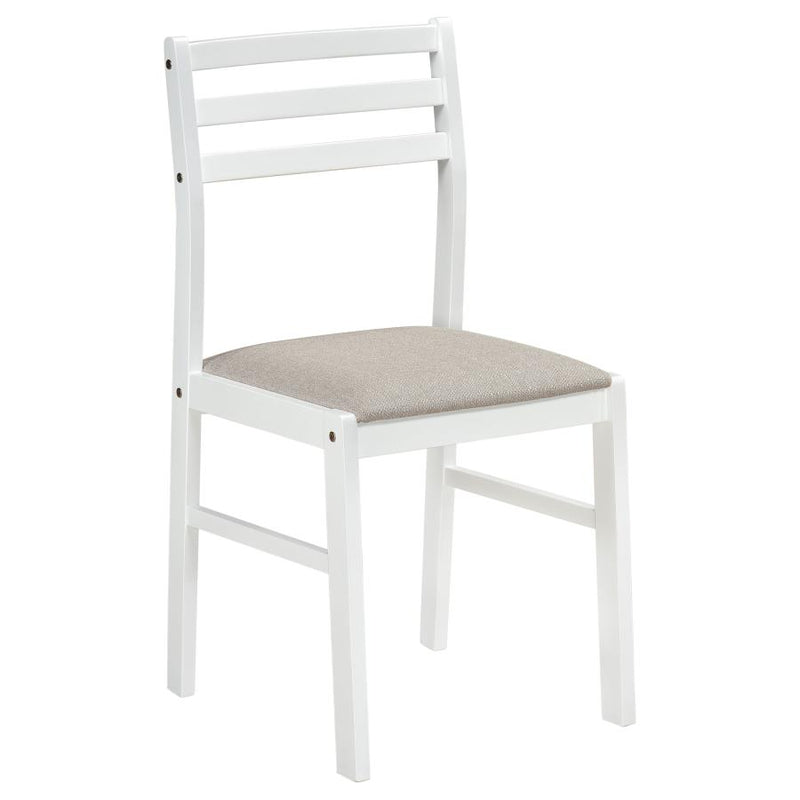 Bucknell 3-piece Round Drop Leaf Dining Table Set White-zoom-