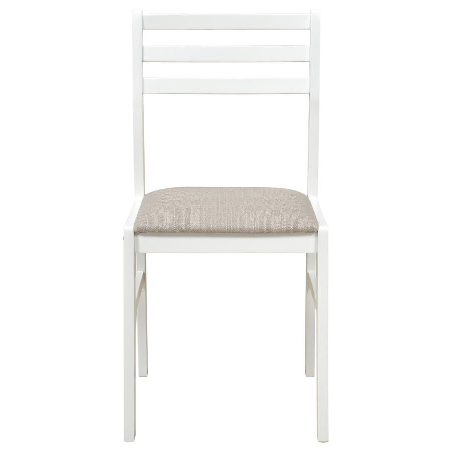 Bucknell 3-piece Round Drop Leaf Dining Table Set White-zoom-9