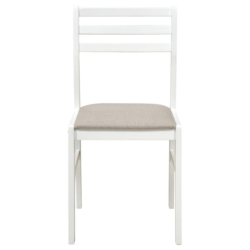 Bucknell 3-piece Round Drop Leaf Dining Table Set White-zoom-