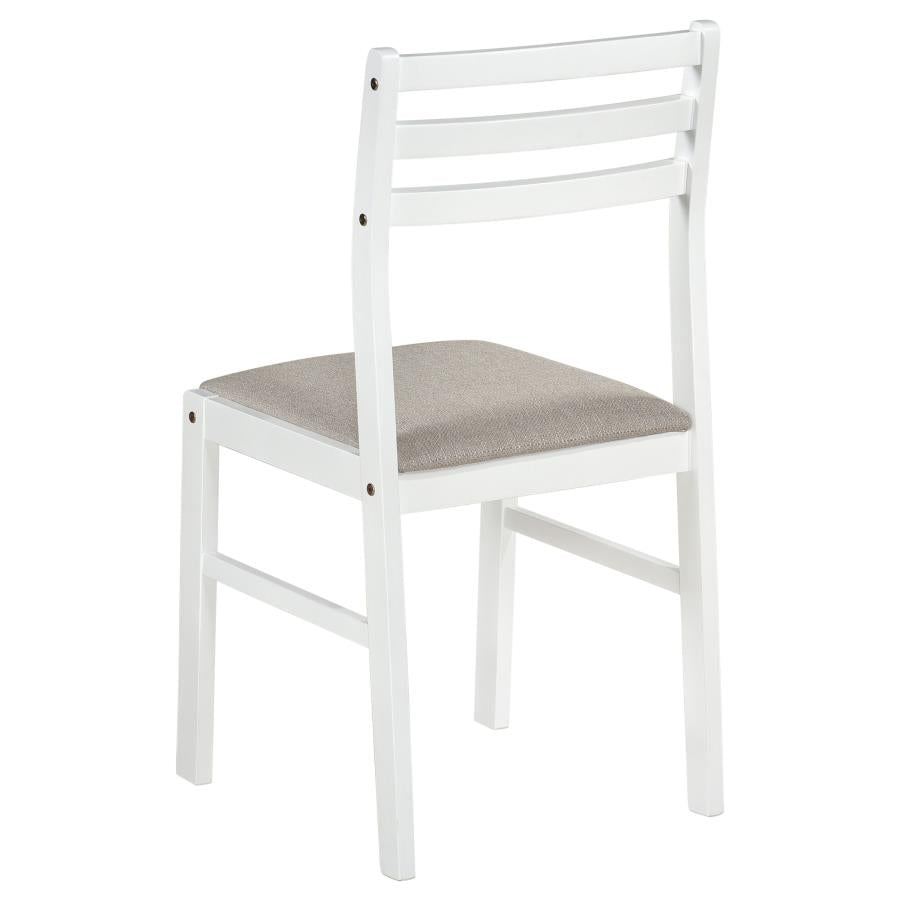 Bucknell 3-piece Round Drop Leaf Dining Table Set White-zoom-10