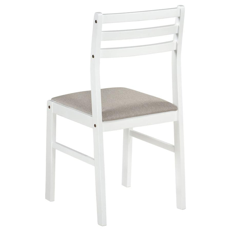 Bucknell 3-piece Round Drop Leaf Dining Table Set White-zoom-