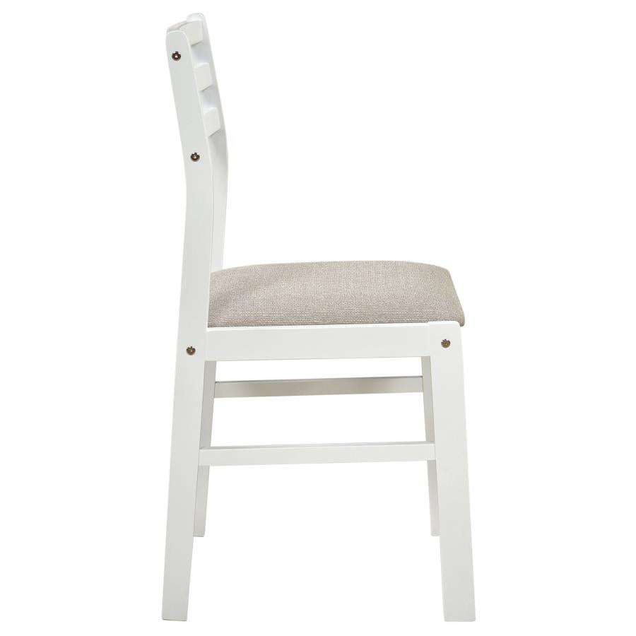 Bucknell 3-piece Round Drop Leaf Dining Table Set White-zoom-12