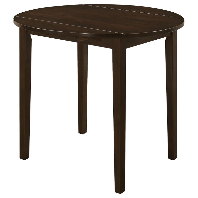 Bucknell 3-piece Round Drop Leaf Dining Table Set Cappuccino-zoom-