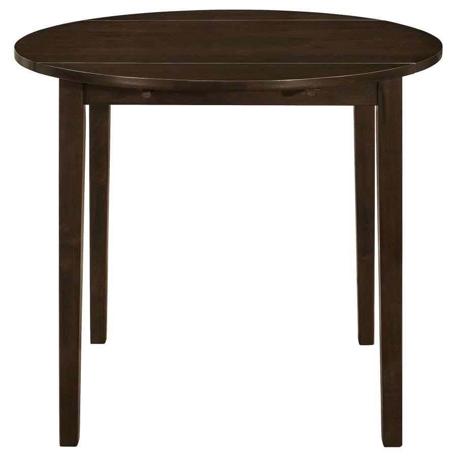 Bucknell 3-piece Round Drop Leaf Dining Table Set Cappuccino-zoom-6