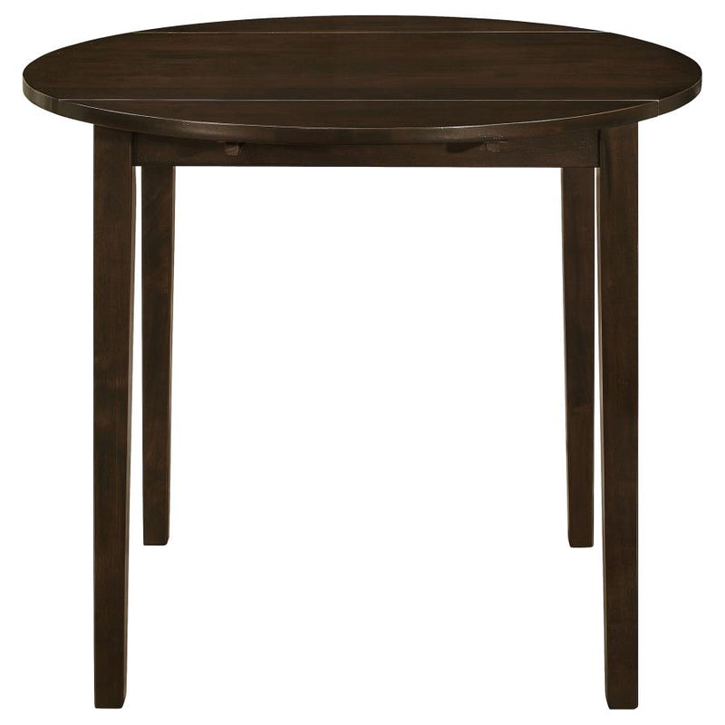 Bucknell 3-piece Round Drop Leaf Dining Table Set Cappuccino-zoom-