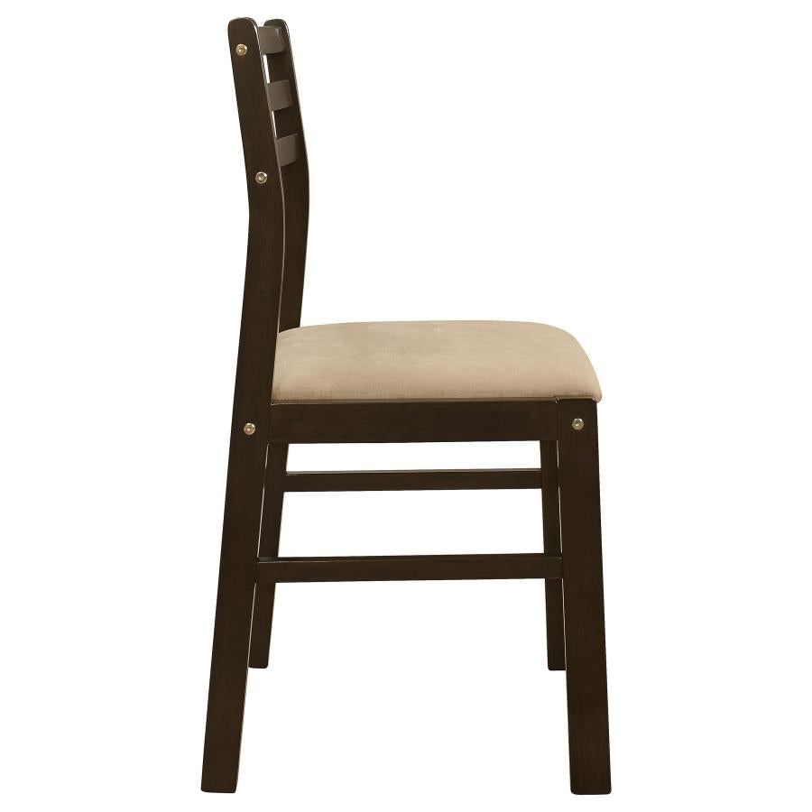 Bucknell 3-piece Round Drop Leaf Dining Table Set Cappuccino-11