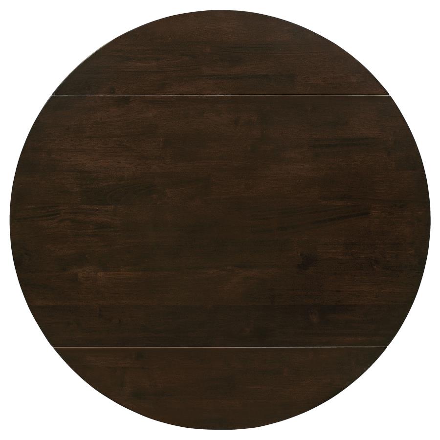 Bucknell 3-piece Round Drop Leaf Dining Table Set Cappuccino-zoom-12