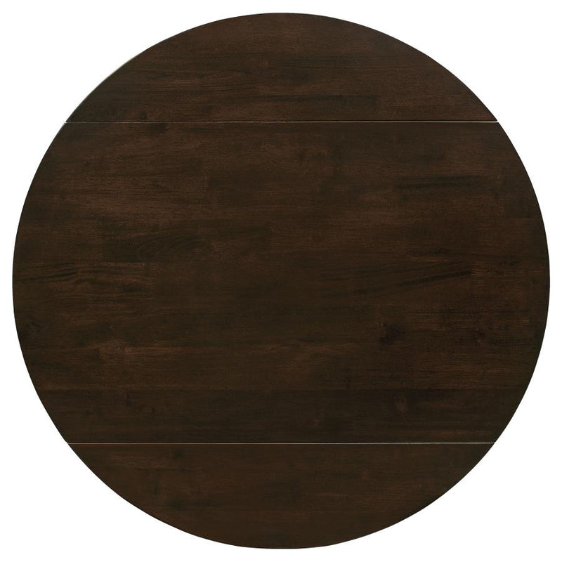 Bucknell 3-piece Round Drop Leaf Dining Table Set Cappuccino-zoom-