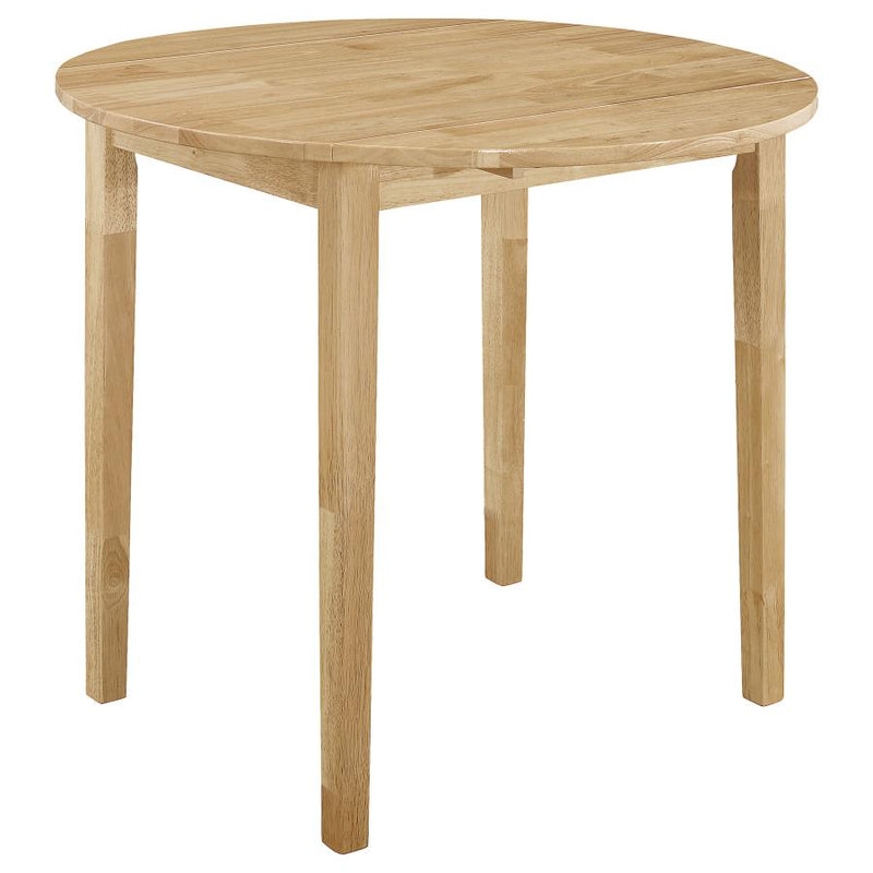 Bucknell 3-piece Round Drop Leaf Dining Table Set Natural-zoom-