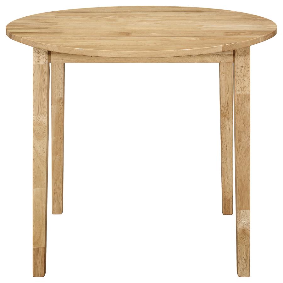 Bucknell 3-piece Round Drop Leaf Dining Table Set Natural-zoom-5
