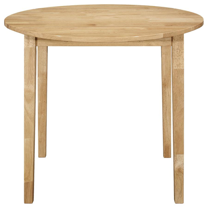 Bucknell 3-piece Round Drop Leaf Dining Table Set Natural-zoom-