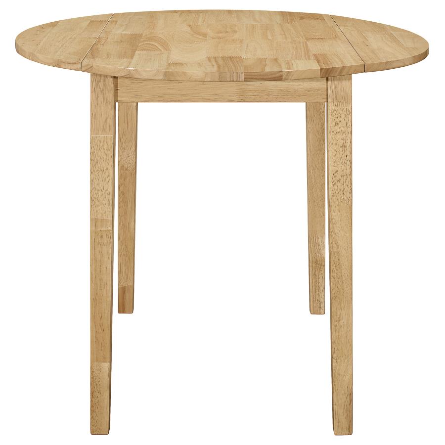 Bucknell 3-piece Round Drop Leaf Dining Table Set Natural-6