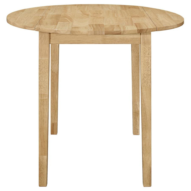 Bucknell 3-piece Round Drop Leaf Dining Table Set Natural-zoom-