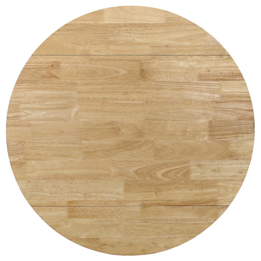 Bucknell 3-piece Round Drop Leaf Dining Table Set Natural-7